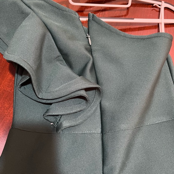 One Shoulder Ruffled Bodycon Dress - Picture 3 of 6